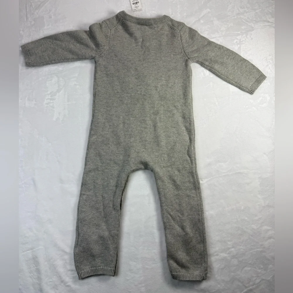 New GAP Disney Mickey Mouse Gray‎ Sweater Romper - 18-24m - Disneyland